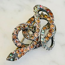 Load image into Gallery viewer, Rock Crystal Snake Brooch
