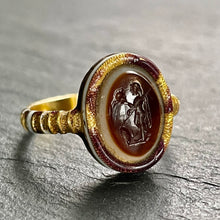 Load image into Gallery viewer, Ancient Intaglio Enamel Ring
