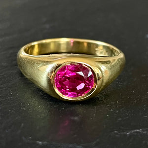 Reserved - Bespoke Burma Ruby Signet Ring
