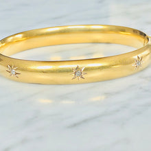 Load image into Gallery viewer, ON HOLD Gold Bangle with Diamonds
