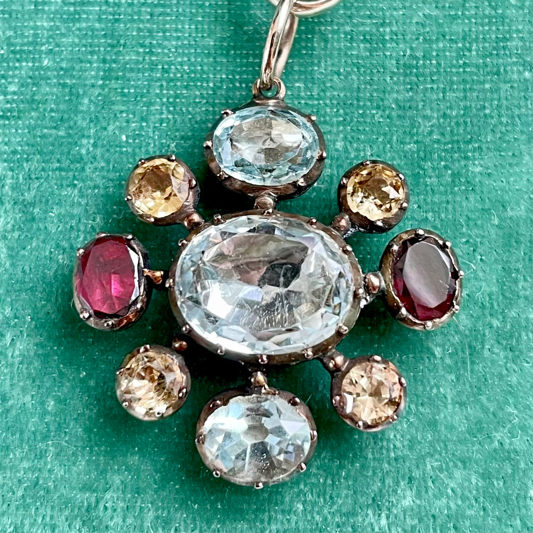 Gemstone Harlequin Pendant