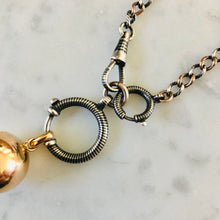 Load image into Gallery viewer, Niello Chain Necklace with Gold Ball
