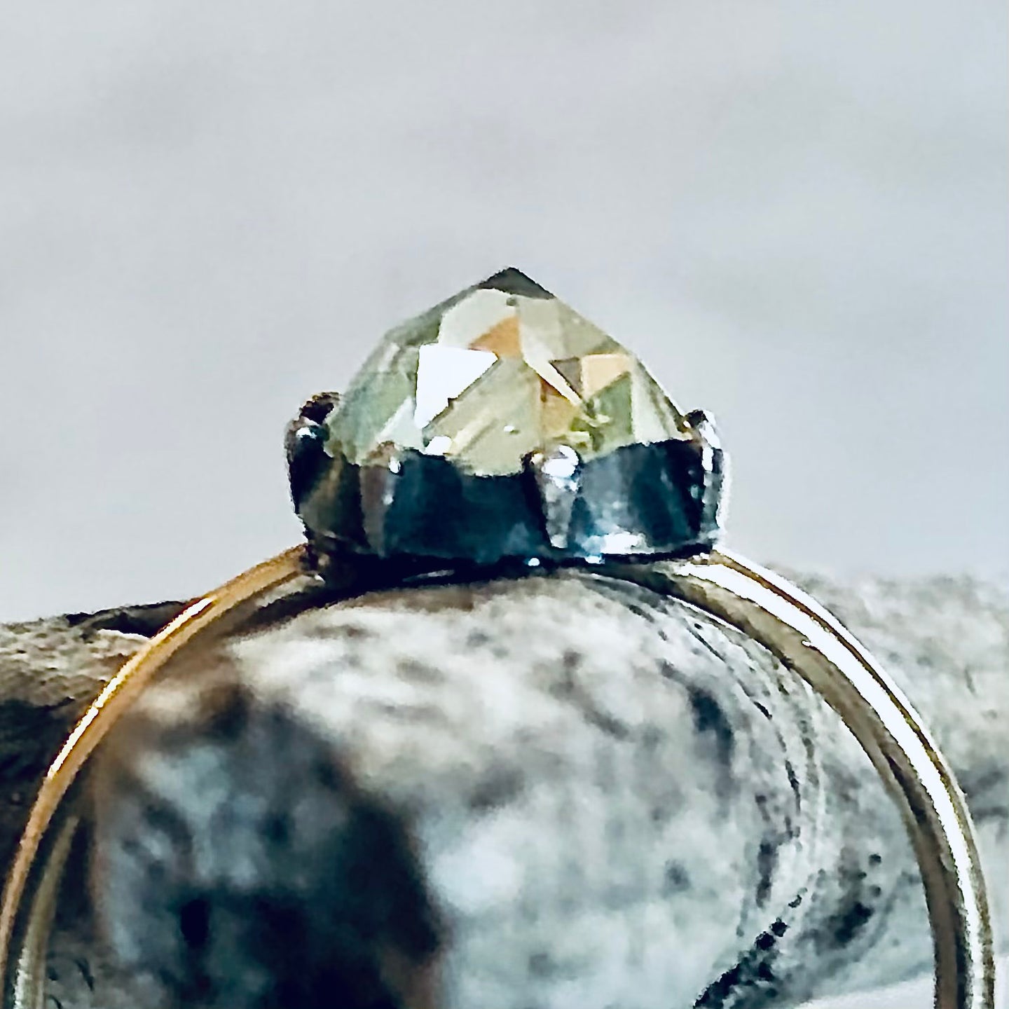 Bespoke Georgian Rose Cut Diamond Solitaire