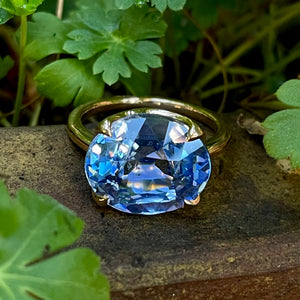 Bespoke Faceted Ceylon Sapphire Ring