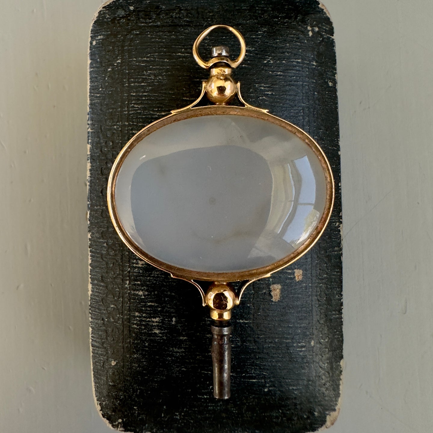 Agate Watch Key Pendant