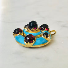 Load image into Gallery viewer, Enamel and Garnet Pendant

