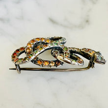 Load image into Gallery viewer, Rock Crystal Snake Brooch
