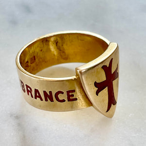 Deakin & Francis Enamel Mourning Ring