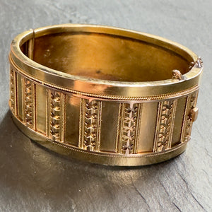 Textured Gold Bangle