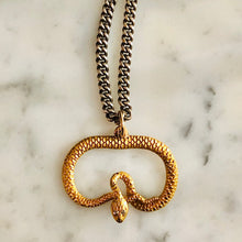 Load image into Gallery viewer, Snake Pendant with Diamond Eyes
