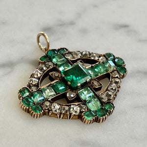 Emerald and Diamond Pendant