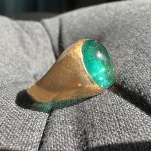 Bespoke Emerald Signet Ring