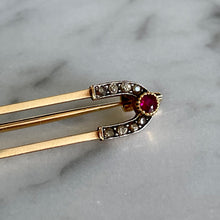 Load image into Gallery viewer, Diamond, Sapphire and Ruby Brooch
