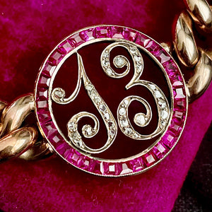 Bespoke Ruby & Diamond “13” Bracelet