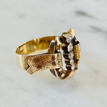 Load image into Gallery viewer, RESERVED - Diamond Horseshoe Ring
