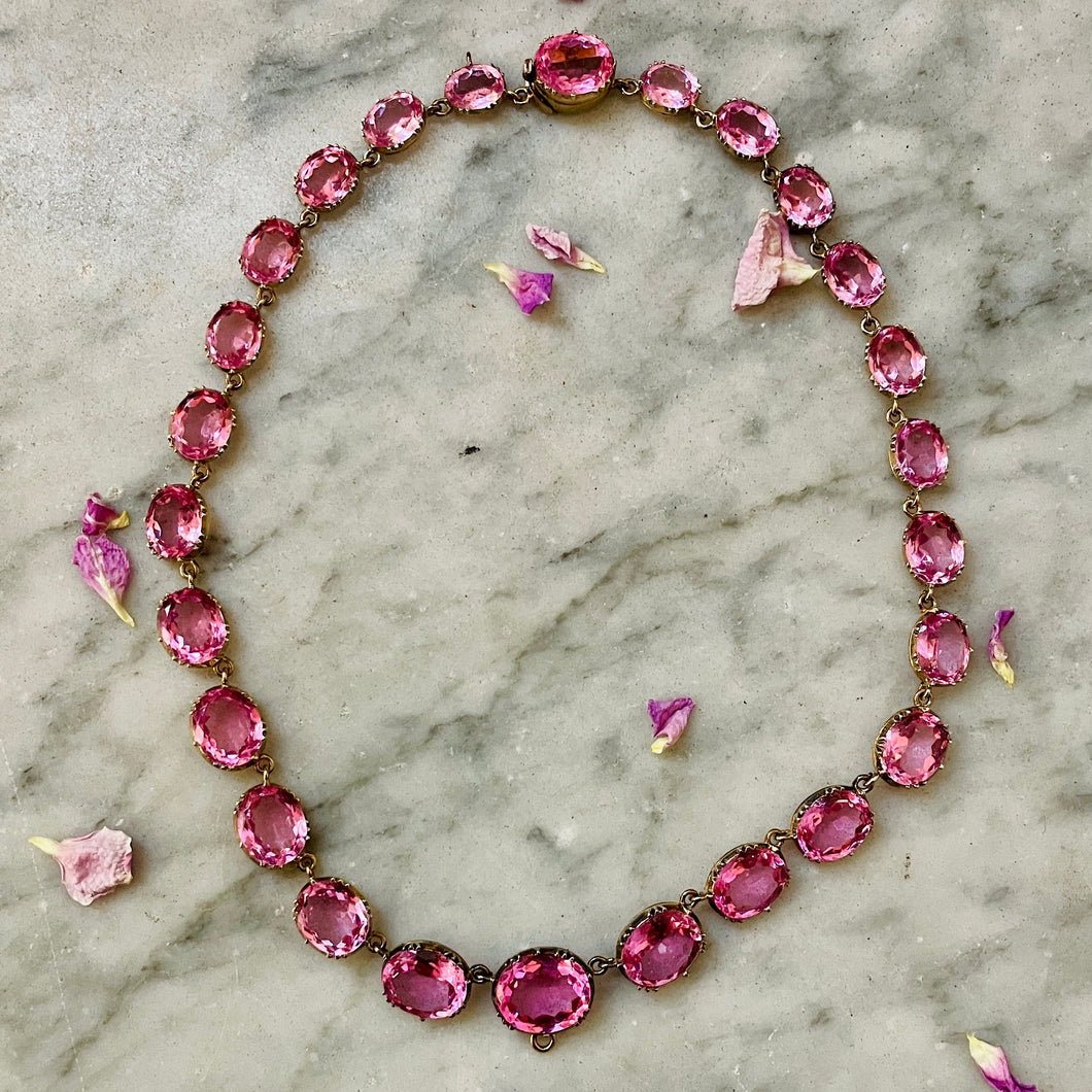 Pink Paste Rivière Necklace