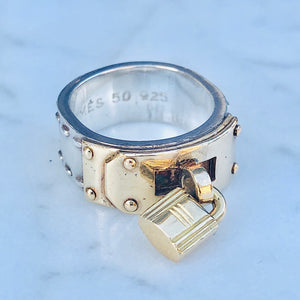 Silver and Gold Hermes Ring