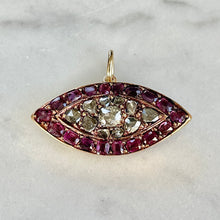 Load image into Gallery viewer, ON HOLD Bespoke Ruby and Diamond “Evil Eye” Pendant
