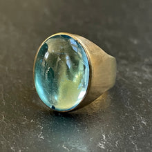 Load image into Gallery viewer, APOR Bespoke ~ Blue Topaz Signet Ring
