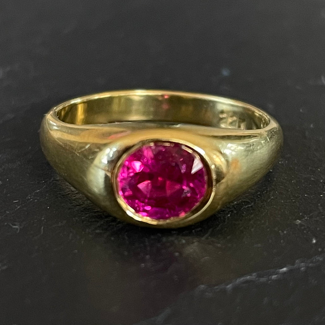 ROCKS Bespoke ~ Burma Ruby Signet Ring