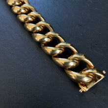 Load image into Gallery viewer, Italian Gold Squared Curb Bracelet
