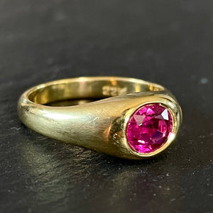 Reserved - Bespoke Burma Ruby Signet Ring